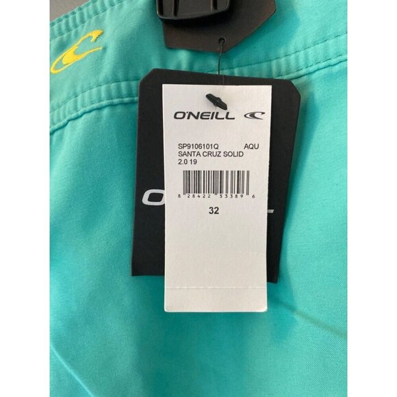 O'Neill Santa Cruz Solid 2.0 19 Boardshorts Size 32 in aqua - Picture 6 of 7